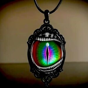 MONSTER eye Statement necklace Snake / Dragon eyeball Colorful necklace Jewelry